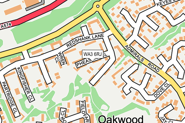 WA3 6RJ map - OS OpenMap – Local (Ordnance Survey) WA3 6RJ map - OS OpenMap – Local (Ordnance Survey)