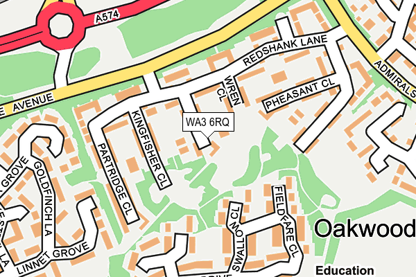 WA3 6RQ map - OS OpenMap – Local (Ordnance Survey) WA3 6RQ map - OS OpenMap – Local (Ordnance Survey)