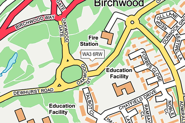 WA3 6RW map - OS OpenMap – Local (Ordnance Survey) WA3 6RW map - OS OpenMap – Local (Ordnance Survey)