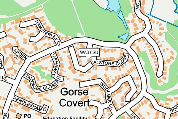 WA3 6SU map - OS OpenMap – Local (Ordnance Survey)