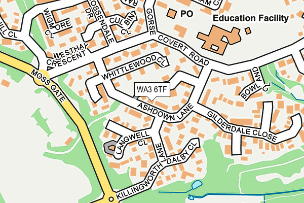 WA3 6TF map - OS OpenMap – Local (Ordnance Survey) WA3 6TF map - OS OpenMap – Local (Ordnance Survey)