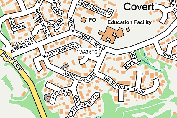 WA3 6TG map - OS OpenMap – Local (Ordnance Survey) WA3 6TG map - OS OpenMap – Local (Ordnance Survey)