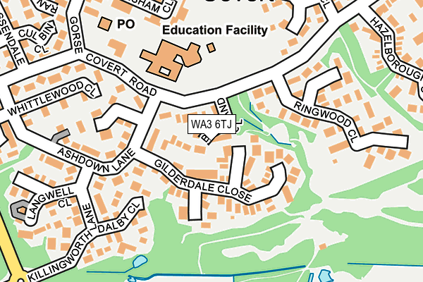 WA3 6TJ map - OS OpenMap – Local (Ordnance Survey) WA3 6TJ map - OS OpenMap – Local (Ordnance Survey)