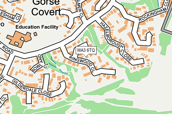 WA3 6TQ map - OS OpenMap – Local (Ordnance Survey) WA3 6TQ map - OS OpenMap – Local (Ordnance Survey)