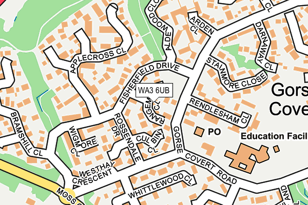 WA3 6UB map - OS OpenMap – Local (Ordnance Survey) WA3 6UB map - OS OpenMap – Local (Ordnance Survey)