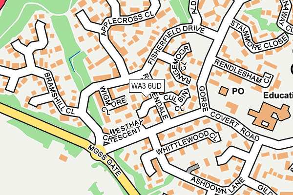 WA3 6UD map - OS OpenMap – Local (Ordnance Survey) WA3 6UD map - OS OpenMap – Local (Ordnance Survey)