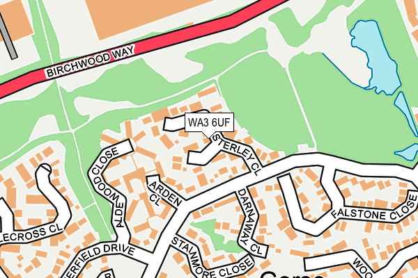 WA3 6UF map - OS OpenMap – Local (Ordnance Survey) WA3 6UF map - OS OpenMap – Local (Ordnance Survey)