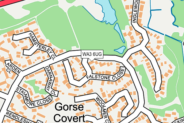 WA3 6UG map - OS OpenMap – Local (Ordnance Survey)