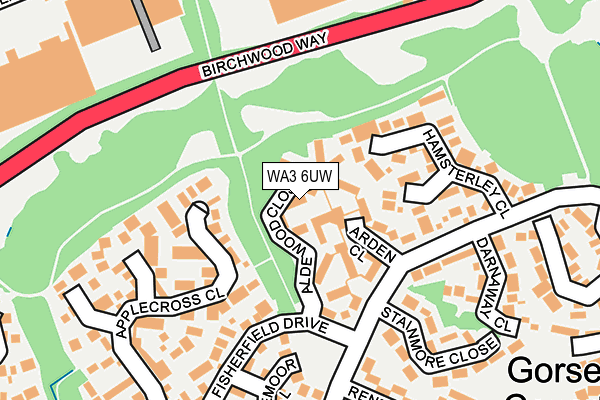 WA3 6UW map - OS OpenMap – Local (Ordnance Survey) WA3 6UW map - OS OpenMap – Local (Ordnance Survey)