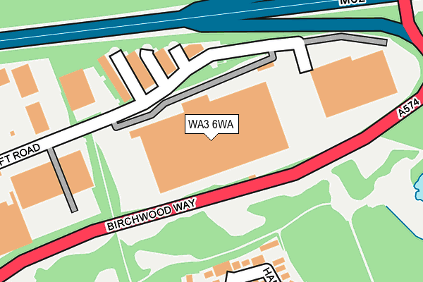 WA3 6WA map - OS OpenMap – Local (Ordnance Survey) WA3 6WA map - OS OpenMap – Local (Ordnance Survey)
