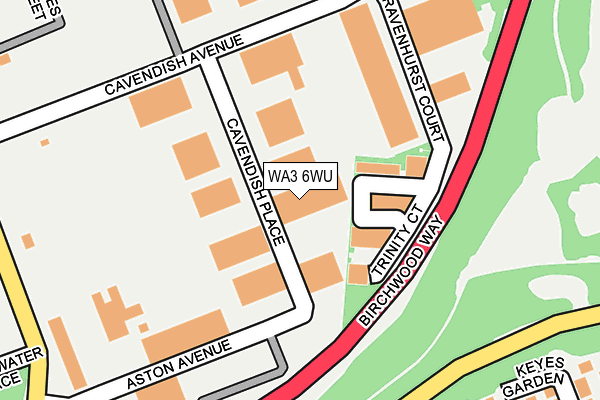 WA3 6WU map - OS OpenMap – Local (Ordnance Survey) WA3 6WU map - OS OpenMap – Local (Ordnance Survey)