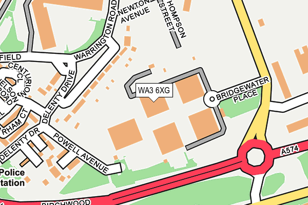 WA3 6XG map - OS OpenMap – Local (Ordnance Survey) WA3 6XG map - OS OpenMap – Local (Ordnance Survey)