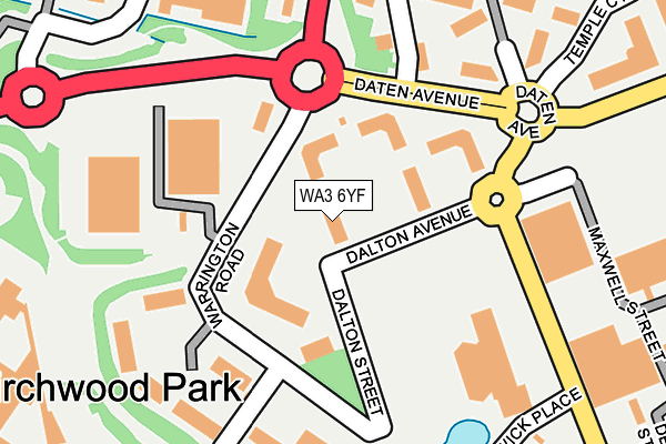 WA3 6YF map - OS OpenMap – Local (Ordnance Survey) WA3 6YF map - OS OpenMap – Local (Ordnance Survey)