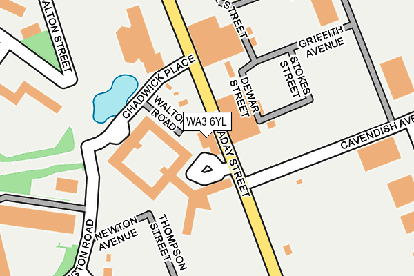WA3 6YL map - OS OpenMap – Local (Ordnance Survey) WA3 6YL map - OS OpenMap – Local (Ordnance Survey)