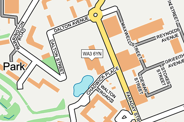 WA3 6YN map - OS OpenMap – Local (Ordnance Survey) WA3 6YN map - OS OpenMap – Local (Ordnance Survey)