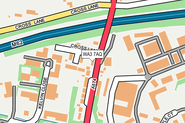WA3 7AQ map - OS OpenMap – Local (Ordnance Survey) WA3 7AQ map - OS OpenMap – Local (Ordnance Survey)