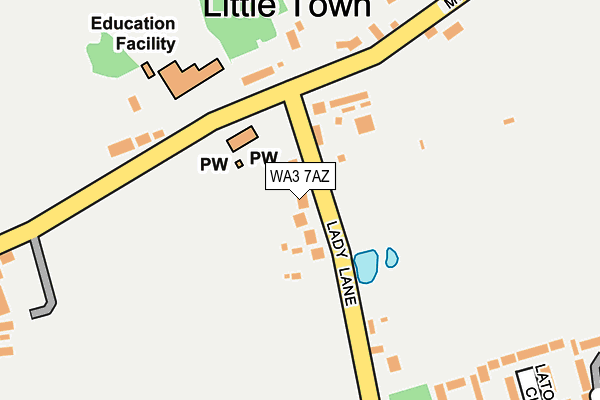WA3 7AZ map - OS OpenMap – Local (Ordnance Survey) WA3 7AZ map - OS OpenMap – Local (Ordnance Survey)