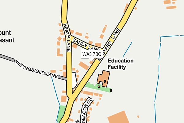 WA3 7BQ map - OS OpenMap – Local (Ordnance Survey) WA3 7BQ map - OS OpenMap – Local (Ordnance Survey)