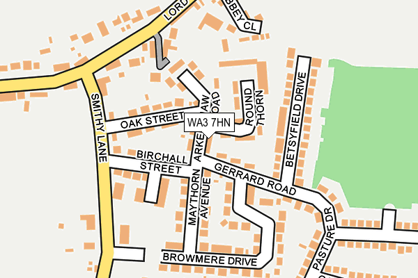 WA3 7HN map - OS OpenMap – Local (Ordnance Survey) WA3 7HN map - OS OpenMap – Local (Ordnance Survey)