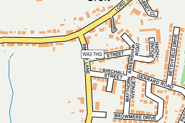 WA3 7HQ map - OS OpenMap – Local (Ordnance Survey) WA3 7HQ map - OS OpenMap – Local (Ordnance Survey)