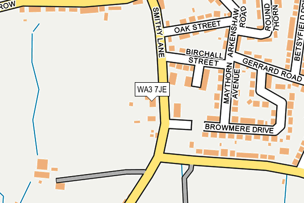 WA3 7JE map - OS OpenMap – Local (Ordnance Survey) WA3 7JE map - OS OpenMap – Local (Ordnance Survey)
