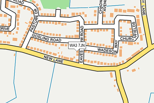 WA3 7JN map - OS OpenMap – Local (Ordnance Survey) WA3 7JN map - OS OpenMap – Local (Ordnance Survey)