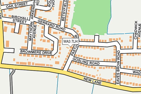 WA3 7LH map - OS OpenMap – Local (Ordnance Survey) WA3 7LH map - OS OpenMap – Local (Ordnance Survey)