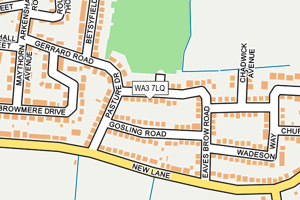 WA3 7LQ map - OS OpenMap – Local (Ordnance Survey) WA3 7LQ map - OS OpenMap – Local (Ordnance Survey)