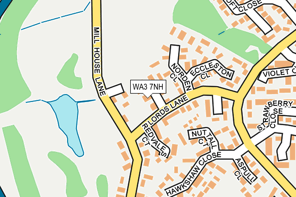 WA3 7NH map - OS OpenMap – Local (Ordnance Survey) WA3 7NH map - OS OpenMap – Local (Ordnance Survey)
