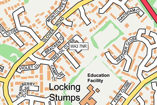 WA3 7NR map - OS OpenMap – Local (Ordnance Survey) WA3 7NR map - OS OpenMap – Local (Ordnance Survey)
