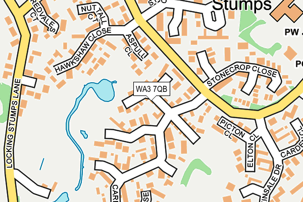 WA3 7QB map - OS OpenMap – Local (Ordnance Survey) WA3 7QB map - OS OpenMap – Local (Ordnance Survey)