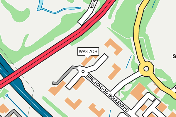WA3 7QH map - OS OpenMap – Local (Ordnance Survey) WA3 7QH map - OS OpenMap – Local (Ordnance Survey)