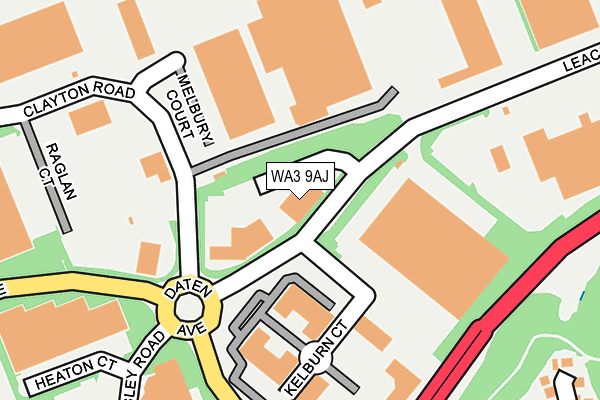 WA3 9AJ map - OS OpenMap – Local (Ordnance Survey) WA3 9AJ map - OS OpenMap – Local (Ordnance Survey)