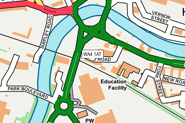 WA4 1AT map - OS OpenMap – Local (Ordnance Survey) WA4 1AT map - OS OpenMap – Local (Ordnance Survey)