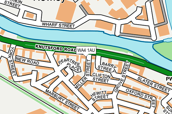 WA4 1AU map - OS OpenMap – Local (Ordnance Survey) WA4 1AU map - OS OpenMap – Local (Ordnance Survey)