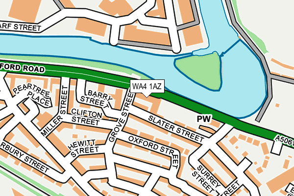 WA4 1AZ map - OS OpenMap – Local (Ordnance Survey) WA4 1AZ map - OS OpenMap – Local (Ordnance Survey)