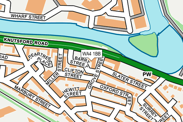 WA4 1BB map - OS OpenMap – Local (Ordnance Survey) WA4 1BB map - OS OpenMap – Local (Ordnance Survey)