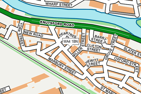 WA4 1BN map - OS OpenMap – Local (Ordnance Survey) WA4 1BN map - OS OpenMap – Local (Ordnance Survey)