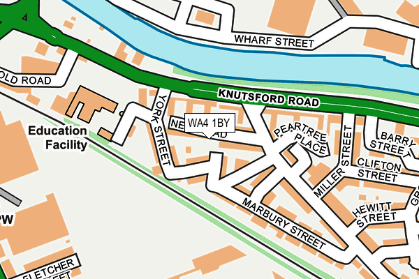 WA4 1BY map - OS OpenMap – Local (Ordnance Survey)