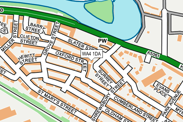 WA4 1DA map - OS OpenMap – Local (Ordnance Survey) WA4 1DA map - OS OpenMap – Local (Ordnance Survey)