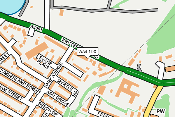 WA4 1DX map - OS OpenMap – Local (Ordnance Survey) WA4 1DX map - OS OpenMap – Local (Ordnance Survey)