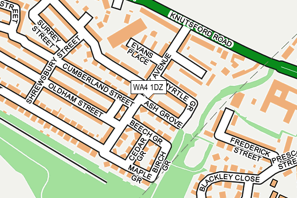 WA4 1DZ map - OS OpenMap – Local (Ordnance Survey) WA4 1DZ map - OS OpenMap – Local (Ordnance Survey)