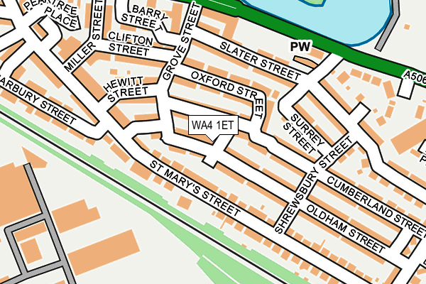 WA4 1ET map - OS OpenMap – Local (Ordnance Survey) WA4 1ET map - OS OpenMap – Local (Ordnance Survey)