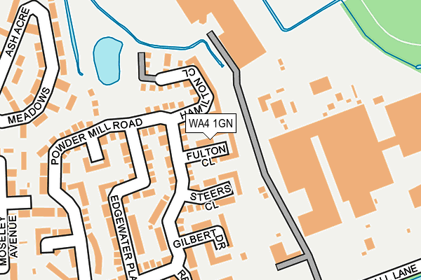 WA4 1GN map - OS OpenMap – Local (Ordnance Survey) WA4 1GN map - OS OpenMap – Local (Ordnance Survey)