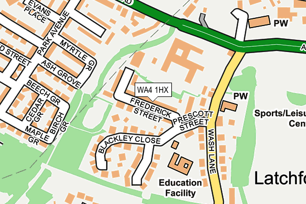 WA4 1HX map - OS OpenMap – Local (Ordnance Survey) WA4 1HX map - OS OpenMap – Local (Ordnance Survey)