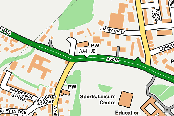 WA4 1JE map - OS OpenMap – Local (Ordnance Survey) WA4 1JE map - OS OpenMap – Local (Ordnance Survey)