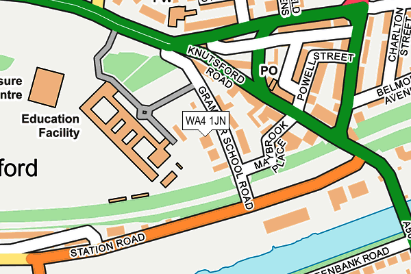 WA4 1JN map - OS OpenMap – Local (Ordnance Survey) WA4 1JN map - OS OpenMap – Local (Ordnance Survey)