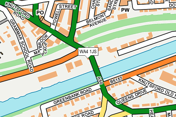 WA4 1JS map - OS OpenMap – Local (Ordnance Survey) WA4 1JS map - OS OpenMap – Local (Ordnance Survey)