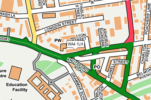 WA4 1LH map - OS OpenMap – Local (Ordnance Survey) WA4 1LH map - OS OpenMap – Local (Ordnance Survey)
