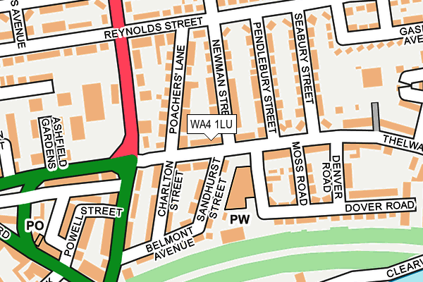 WA4 1LU map - OS OpenMap – Local (Ordnance Survey) WA4 1LU map - OS OpenMap – Local (Ordnance Survey)